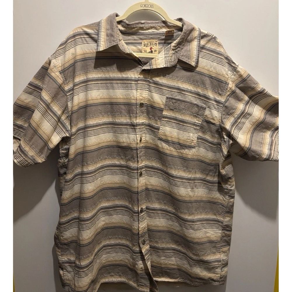 Red Head Brand Co. Shirt Mens XXL Button Up Plaid Short Sleeve